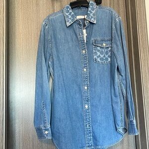 NWT Coach Denim Button Down 👖💙